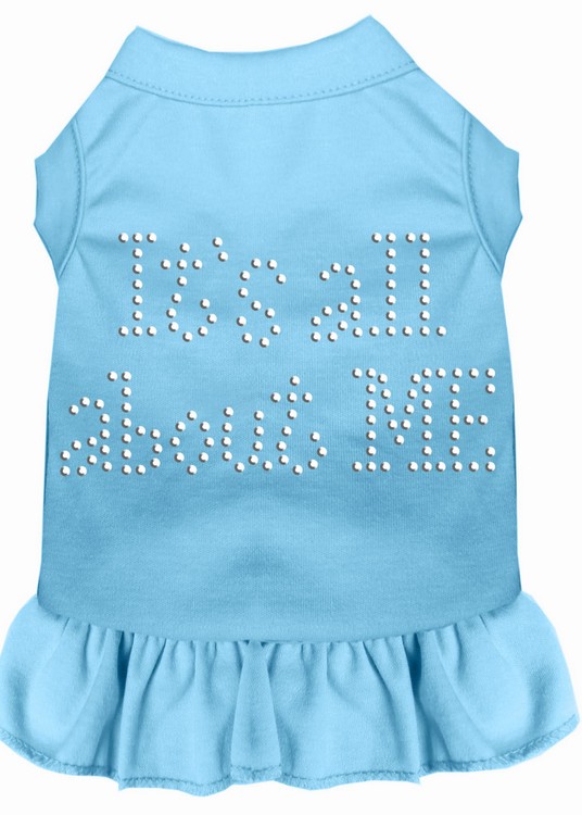 Rhinestone All About me Dress Baby Blue XS